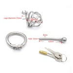 Luckly77 Male Metal Stainless Steel Chastity Lock With Silicone Catheter Adult Anti Masturbation Toy (Size : 40mm)
