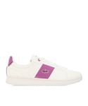Lacoste Womenss Carnaby Pro Trainers in White purple Leather (archived) - Size UK 6