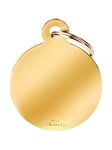 MyFamily ID Tag Basic collection Big Round in Golden plated Brass