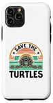 Coque pour iPhone 11 Pro Save The Turtles, animal marin et amoureux des tortues de mer