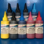 9x100ml PIGMENT PRITER INK REFILL BOTTLES FITS EPSON SURECOLOR SC P600 SC P800