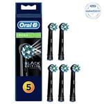 Braun Oral-B 4210201217749 Oral-B CrossAction Black Edition Replacement Toothbrush Heads 16 Degree Bristles for Superior Cleaning Pack of 5 Black