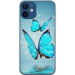 Apple iPhone 12 mini Transparent Mobilskal Magiska Fjärilar