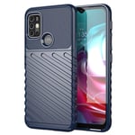 BRAND SET Phone Case for Motorola Moto G30/G10 Advanced Soft Rubber Cover Anti-fall Shockproof Covers Suitable for Motorola Moto G30/G10(Blue)
