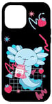 iPhone 14 Plus Kawaii Axolotl Strawberry Milk Shake Retro 90s Anime Axolotl Case