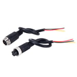 Tangyongjiao 2 PCS Car Auto Monitor Camera DVR Male and Female 4 Pin Video Power Extension Cable Cord, Length: 22cm