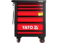 Yato YT-5530, Stål, Svart, Röd, 6 lådor, Teleskopskenor med kullager, 25 kg, 35 kg
