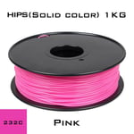 HIPS 1.75 Pink Nipseyteko filament pour impression 3D, consommable d'imprimante en plastique, couleur unie, haute qualité, 1.75mm diamètre, poids bobine 1kg