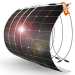 DOKIO 4PC Panneau Solaire Souple 100W 18V Monocristallin Photovoltaïque 400W pour charger les batteries 12V