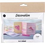 creativ company hobbyset mini diy kit dekorasjon kaker dekorasjon, pastellgul, pastelllilla, pastellpink, kaker, 1 pk.