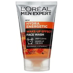 3 x L'Oreal Men Expert Hydra Energetic Wake-Up Effect Face Wash 100ml