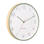 Karlsson Joy Wood Wall Clock Veggklokke KA5926GR - Unisex - 40 cm - Kvarts urverk