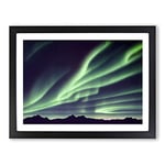 Tranquil Aurora Borealis H1022 Framed Print for Living Room Bedroom Home Office Décor, Wall Art Picture Ready to Hang, Black A2 Frame (64 x 46 cm)