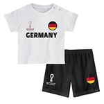 FIFA Unisex Kinder Official World Cup 2022 Tee & Short Set, Toddlers, Germany, Team Colours, Age 3, White, Medium