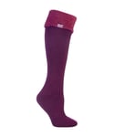 Heat Holders Womens - Ladies Thermal Wellington Boot Socks in 7 colours - Fuchsia Nylon - Size UK 4-6.5