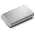 LaCie Portable SSD STKS2000400 - SSD - 2 To - externe (portable) - USB (USB-C connecteur) - lune argentée - avec Seagate Rescue Data Recovery