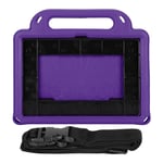 PUSOKEI Tablet Case Shockproof Cover, Kids Friendly Protecive Sleeve, with Independent Detachable Strap and a Unique Stand, for Fire HD 8/8 Plus 2020(Purple)