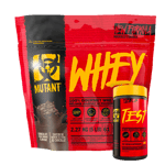 Mutant Whey, 2,27 kg + Mutant Test, 90 caps