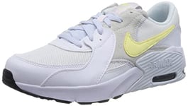 NIKE Air Max Excee Sneaker, White/Citron Tint-Football Grey, 5 UK