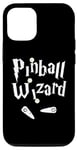 Coque pour iPhone 15 Pro Pinball Wizard, joueur de machine d'arcade, amateur de jeux et concepteur artistique