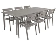 Brafab - Nimes Matgrupp 200x98 cm ink 6st Delia Karmstolar Khaki
