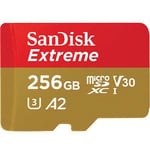 SanDisk Muistikortti Micro SDXC Extreme 256G utan Adapter