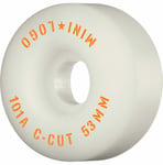 Mini Logo Skateboard Hjul C-cut 53mm 101A White 4-pak