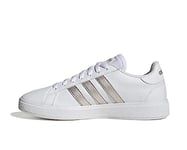 adidas Femme Grand Court Baskets, Ftwwht/Plamet/Ftwwht, 42 EU