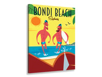 Tableau surf à bondi beach imprimé sur toile 30x45cm