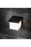 'Addison' Black Cube LED Outdoor Wall Light 4000k Natural White