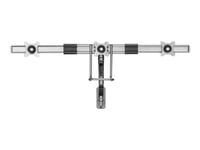 Gembird Ma-Wa3-01 - Monteringssats (3 Vesa-Adaptrar, Bildskärmsarm) - Justerbar Arm - För 3 Lcd/Plasmapaneler - Aluminium, Stål, Plast - Rymdgrå - Skärmstorlek: 17"-27" - Väggmonterbar