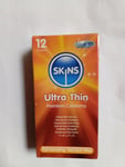 Skins Ultra Thin Condoms - 12 packs. Extra Lubricated, Natural Feel Condoms