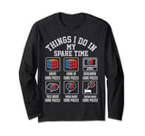 Things I Do In My Spare Time Cube Puzzle Funny SpeedCubing Long Sleeve T-Shirt