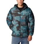 Columbia Men's Powder Lite Hooded Jacket Hooded Puffer Jacket, Metal Mod Camo Print, Size M