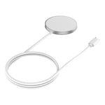 JOBY Magnetic Wireless Charger, Wireless Charger Compatible with MagSafe, Qi Technology, 15W Fast Charging, Compatible with iPhone and Android Smartphones, 1m USB-C Cable, Grey