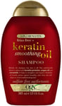 OGX Anti Frizz Keratin Smoothing Oil 5 in 1 Sulfate Free Hair Shampoo, 385ml