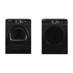 Russell Hobbs Freestanding Condenser Dryer Electric Tumble Dryer 15 Programmes 8kg & Freestanding Washing Machine, 8kg Capacity, 1400 rpm, 15 Programmes, Eco Technology, Rapid Wash Cycles