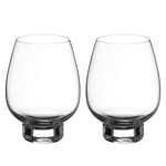 DIAMANTE Stemless Gin Copa Glasses Pair ‘Moderna’ – Undecorated Crystal Gin & Tonic Cocktail All Purpose Glasses with No Stem stemless – Box of 2