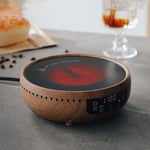 Radiateurs électriques en céramique 220V,cafetière à thé moka,four de chauffage,poêle à thé électrique,température réglable,1100W - Type Wood grain-EU plug