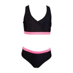 Bikini sport svart/rosa barn (Storlek: 146/152 cl)