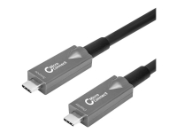 MicroConnect Premium - USB-kabel - 24 pin USB-C (hane) till 24 pin USB-C (hane) - USB 3.2 Gen 2 - 10 m - inomhus, hybrid aktiv optisk kabel, 4K60Hz (3840 x 2160) stöd - svart