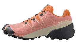 SALOMON Women's Speedcross 5 Trail Running Shoe, Blooming Dahlia Black Vibrant Orange, 4 UK