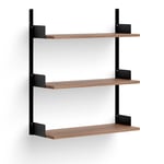 New Works - New Works Wall Shelf 90 - Walnut/Black - Hyllor och hyllsystem - Knut Bendik Humlevik - Träfärgad,Svart