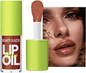Lip Oil Tinted | Hydrating Lip Gloss Tinted - Transparent Nourishing Lip Glow Oi