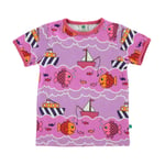 Småfolk Mønstret T-skjorte Med Båter Og Fisker Violet Tulle | Lilla | 2-3 years