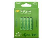 GP ReCyko AAA-batteri, 850 mAh, 4-pack
