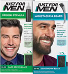 Just for Men Original Formula Dark Brown Hair Dye, Natural Look – H45 & Just for