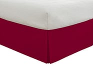 Lux Hotel Cache-sommier plissé Classique de 35,6 cm de Long, pour lit Simple XL, Rouge