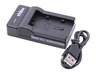 vhbw Chargeur USB de batterie compatible avec JVC EVERIO GZ-E205BEU, GZ-E205WEU, GZ-E100 batterie appareil photo digital, DSLR, action cam