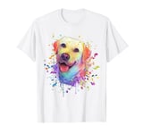 Splash Art Labrador Retriever Portrait Lab Women Men T-Shirt